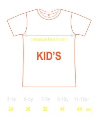 Childrens Earth Positive Size Chart Artwear Direct