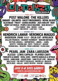 We did not find results for: Pollstar Lollapalooza Stockholm Unveils 2021 Lineup Topped By Pearl Jam Kendrick Lamar Post Malone