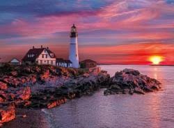 Misty lighthouse free jigsaw puzzles. Beach Lighthouse Jigsaw Puzzles Puzzlewarehouse Com