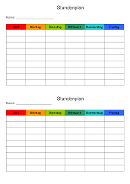 Als lehrperson müssen sie den stundenplan erarbeiten. Stundenplan Vorlage Word Excel Kostenlos Downloaden