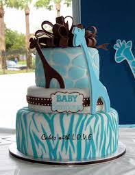 Wild Blue Safari Cake Safari Baby Shower Cake Shower Cakes Baby Shower Cakes