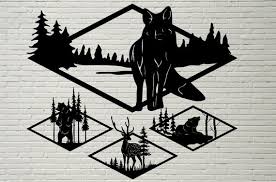 The best selection of royalty free wildlife scene silhouette vector art, graphics and stock illustrations. Animal Scene Svg Dxf Wildlife Laser Cut Dxf File For Plasma Etsy
