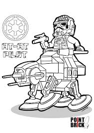 Disegni Da Colorare Lego Star Wars Yoda E At At Star Wars
