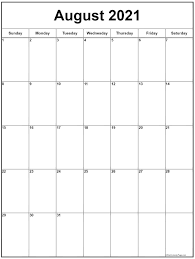 Just free download 2021 printable calendar as pdf format, open it in acrobat reader or another program that can display the pdf file format and print. August 2021 Vertical Calendar Portrait