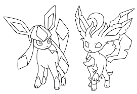 See more 'eevee' images on know your meme! Glaceon And Leafeon Coloring Page By Bellatrixie White On Deviantart