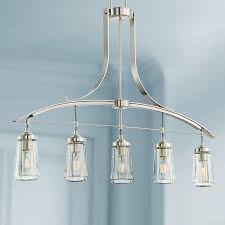 Poleis 39 W Brushed Nickel Kitchen Island Light Chandelier 9w282 Lamps Plus