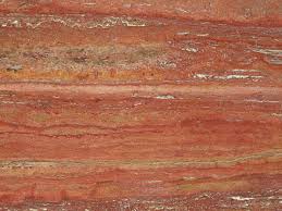 Polished red travertine flooring tiles for interior decoration. Red Travertine Marble Slab For Background Decoration Fulei Stone