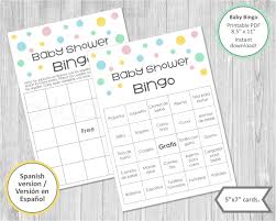 Games have always been a highlight of the baby shower — a great way for guests to mingle and meet each other in activities that encourage informality and. Baby Shower Bingo Cards In Spanish Printable Baby Shower Etsy