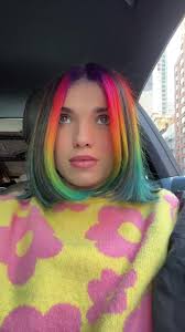 Vibrant Rainbow Hair Transformation at Fox & Jane Salon