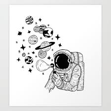 Pin By Monserrath Mendez On 2 Kids Tiny Room Space Drawings Bubble Drawing Astronaut Drawing