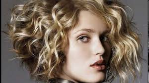 Go on and decide which section of your front view hair rests on the right side of the head and which one should lay on the left side. Short Haircuts Curly Hair Round Face Youtube