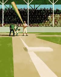 Casey At The Bat For The National Pastime Museum Baseball Caseyatthebat Sports Usa Ballpark Illustration Illustra Casey At The Bat Bat Art Baseball Art