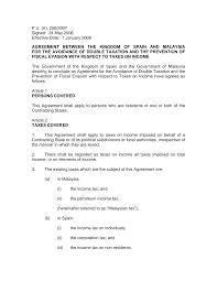 This agreement has made a significant contribution to improving trade and investment between singapore. Http Www Hasil Gov My Pdf Pdfam Spain Pdf