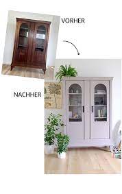 Tildadekoherz dielenschrank aus kiefer mach weiss. Mobel Streichen Vitrinenschrank Im Neuen Look Dekotopia