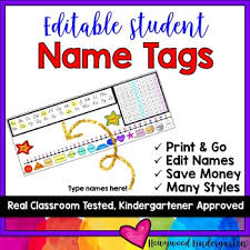 Flexible Seating Or Desk Name Plates Tags Editable