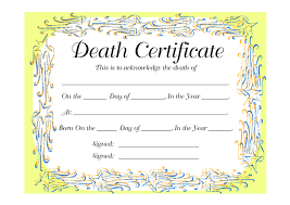 We are #1 best fake novelty birth certificate maker with quick delivery. 37 Blank Death Certificate Templates 100 Free á… Templatelab