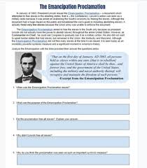 The emancipation proclamation was an executive order from president abraham lincoln in 1862 declaring all slaves in the confederate states free. Emancipation Proclamation Worksheet By Students Of History Tpt