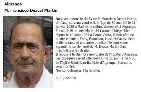 Décès en 2018 à Algrange ou d'anciens Algrangeois (es)