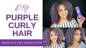 Learn how to create fun, vibrant hair colors for your clients. Purple Curly Hair Tutorial With Beautybyjennyfro Youtube