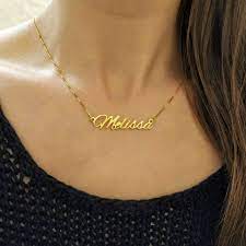Gold Plated Necklace With Name Personalized Pendant Etsy Personalized Pendant Dainty Gold Necklace Name Necklace