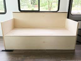 Recpro charles double recliner rv sofa bed. How We Built A Custom Rv Sofa Mountainmodernlife Com