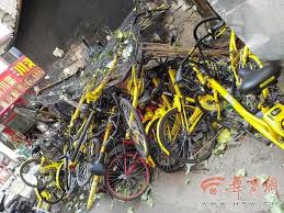 Image result for 共享單車 垃圾場
