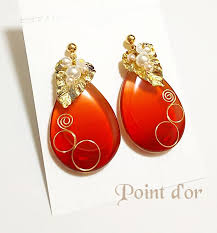 point d or pond d our on instagram marron colored earrings good morning today from 20 00 on sale on the official website fantist the ear レジン ピアス ピアス