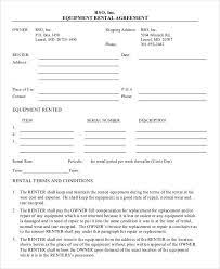 Equipment Rental Agreement Sample Free Equipment Rental Agreement Otherly Sampleresume Rentalagreement Rental Agreement Templates Contract Template Agreement