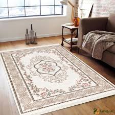 Merinos Yolluk Hali 80x150 Bergama Lux Bg012060 Krem Kahve Halilar Hali Oya