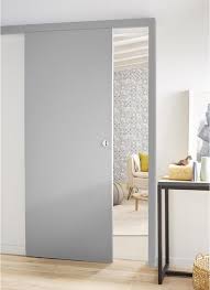 Ensemble Porte Coulissante Coulicool Mdf Revetu Avec Le Rail En Aluminium Leroy Merlin Porte Coulissante Portes Idees Pour La Maison