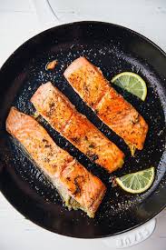 Easy Pan Seared Salmon Ready In Under 10 Minutes For A Healthy Effortless Weeknight Dinner Simple Salmon Recipes Pan Seared Cooking Salmon Salmon Recipes