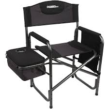 Gander Mountain Folding Steel Directors Chair With Cooler Black X2f Gray Chair Outdoor Chairs Steel