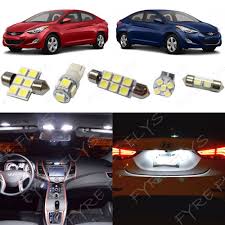 8x White Led Light Interior Package Kit For 2011 2016 Hyundai Elantra Ye1w White Led Lights Car Hyundai Elantra