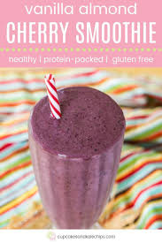 Cherry Almond Butter Smoothie Recipe Cupcakes Kale Chips Recipe Cherry Vanilla Smoothie Vanilla Protein Smoothie Cherry Smoothie Healthy
