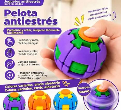 🌀 ¡PELOTA 3D ANTIESTRES GIRATORIA! 🌀 🔥 ¡$5️⃣0️⃣ C/U ...