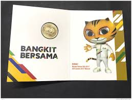 Tahun ni kan malaysia menjadi tuan rumah sukan sea 2017, semestinya iday sebagai rakyat malaysia memberi sokongan 100% terhadap malaysia terutama sukan bola sepak. Malaysia Malaysia 2017 1 Ringgit 29th Sea Games Brunei Singapore Thailand Myanmar 9th Asean Nordic Gold Coin B U Cambodia