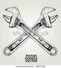Adjustable Wrench Sketch Vector Or Element Design Isolated Wrench Tattoo Welding Art Projects Design