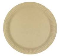 Round Paper Plate “Radial” Kraft Ø23cm 200gr/m² (50 Units)