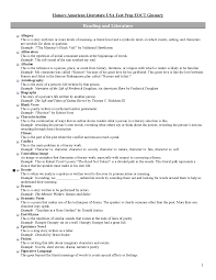 Honors American Literature Usa Test Prep Eoct Glossary American Literature Test Prep Literature