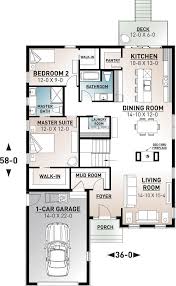 126 1933 Floor Plan Main Level House Plans One Story Modern Style House Plans House Plans Farmhouse