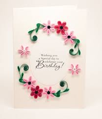 Handmade Birthday Wishes Card For Friend Floral Birthday Card Happy Birthday Card Birthday Wishes Floral Greeting Paper Quil Birthday Cards For Friends Quilling Birthday Cards Quilling Designs
