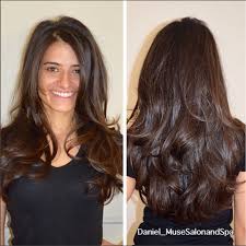 Rounding the ends of hair draws attention to the layers and creates a polished and elegant style. Lots Of Movement In Thick Hair I Created A Long Layered Haircut And Texturizing The Interior Laye Haircut For Thick Hair Thick Hair Styles Long Layered Hair