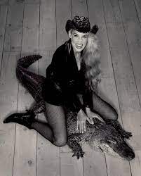 Jerry Hall On A Crocodile Photo By Bob Carlos Clarke A Shot I Created For The Powergen Calendar Assistant Jamesbettspix Jerryhall Bobcarlosclarke Model
