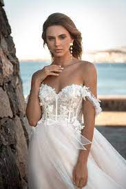 Light Translucent Corset Embroidered Lace Ivory Simple Modern Etsy Wedding Dresses Boho Wedding Dress Modern Wedding Dress