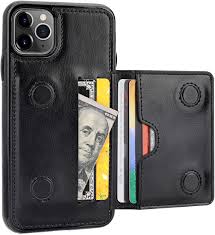 Auto credit card holder leather rfid blocking small metal wallet money clip uk. Amazon Com Kihuwey Iphone 11 Pro Max Wallet Case Credit Card Holder Premium Leather Kickstand Durable Shockproof Protective Cover Iphone 11 Pro Max 6 5 Inch Black