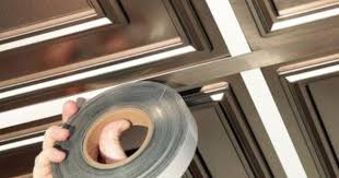 Cabinets Ceilume Deco Tape Faux Tin Self Adhesive Decorative Grid Tape 1inch Wide X 100 Foot Long Roll V1 D Dropped Ceiling Faux Tin Basement Makeover