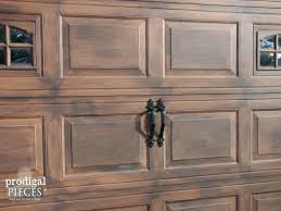 Ive started by painting the entire door with a peanut butter color. Faux Wood Garage Door Tutorial Prodigal Pieces