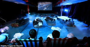 The swimming bath of the titanic was located on f deck above boiler room 5. That Sinking Feeling Audience Are Treated To Titanic Experience As Movie Is Screened In A Swimming Pool Daily Mail Online