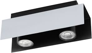 Eglo 97395a Viserba Modern Aluminum Black Led 2 Light Track Lighting Kit Egl 97395a