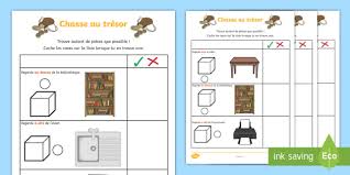 I used it for teaching children about prepositions and it is a fun and interesting way of showing them how they are used. Preposition Treasure Hunt Activity English French